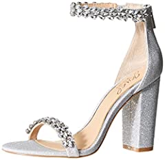 Jewel Badgley Mischka womens Mayra Heeled Sandal, Silver for sale  Delivered anywhere in USA 