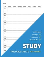 Study timetable sheets gebraucht kaufen  Wird an jeden Ort in Deutschland