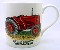 David Brown CROPMASTER Tractor Mug ~ Large FINE Bone for sale  Delivered anywhere in UK