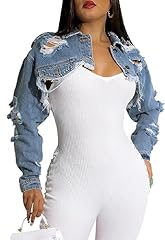 Cropped denim jackets for sale  Delivered anywhere in USA 