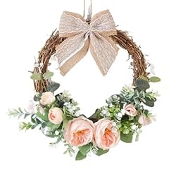 Artificial peony wreath for sale  Delivered anywhere in UK