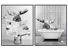 Moose funny bathroom for sale  Delivered anywhere in USA 