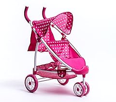 Roma Dotty Tandem Twin Double Dolls Pram - Pink Polka for sale  Delivered anywhere in UK