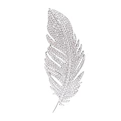 Rhinestone feather brooch for sale  Delivered anywhere in Ireland