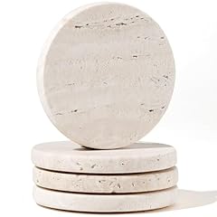White travertine coasters for sale  Delivered anywhere in USA 
