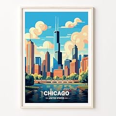 Chicago skyline poster for sale  Delivered anywhere in USA 