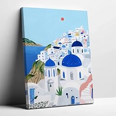 Santorini greece canvas for sale  Delivered anywhere in USA 