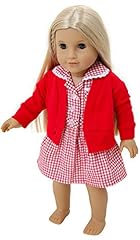 RED DOLLS SUMMER SCHOOL UNIFORM FOR DOLLS 14-18INS[35-45 for sale  Delivered anywhere in UK