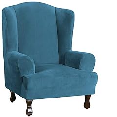 Turquoize wing chair for sale  Delivered anywhere in USA 