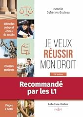 Veux réussir droit. d'occasion  Livré partout en France