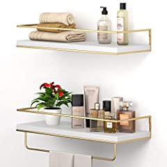 Shario White Floating Shelves - Set of 2, Wall Mounted for sale  Delivered anywhere in USA 