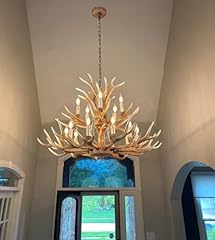 Farmhouse deer chandelier for sale  Delivered anywhere in USA 