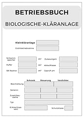 Betriebsbuch biologische klär gebraucht kaufen  Wird an jeden Ort in Deutschland