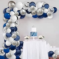 124pcs blue silver for sale  Delivered anywhere in UK