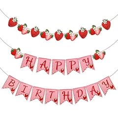Banderole anniversaire fraise d'occasion  Livré partout en France