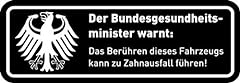 Fun aufkleber warnung gebraucht kaufen  Wird an jeden Ort in Deutschland