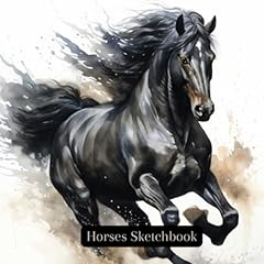 Horses sketchbook black for sale  Delivered anywhere in USA 