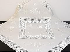 Nappe blanche brodée d'occasion  Livré partout en France