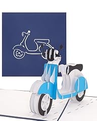 Grußkarte motorroller blau gebraucht kaufen  Wird an jeden Ort in Deutschland
