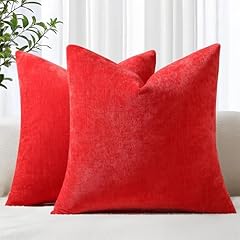 Decoruhome chenille red for sale  Delivered anywhere in USA 
