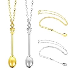 2pcs spoon necklace for sale  Delivered anywhere in UK