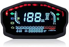 Indicatore del tachimetro del motociclo, tachimetro LCD a LED del motociclo impermeabile Retroilluminazione del contachilometri digitale per 1, 2,4 cilindri usato  Spedito ovunque in Italia 