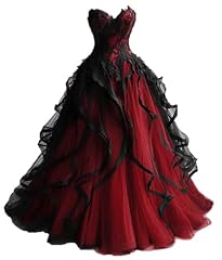 Trhtx tulle burgundy for sale  Delivered anywhere in USA 