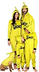Dr. Seuss Grinch Fleece Onesie Pajamas - Matching Family for sale  Delivered anywhere in USA 