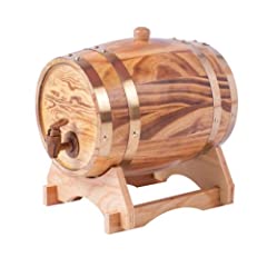 Fdit barilotto di birra in legno di pino vintage per birra 3L legna 