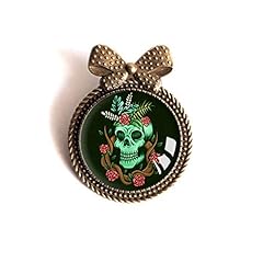 Broche cabochon tête d'occasion  Livré partout en France