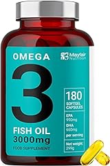 Olio di pesce Omega 3 - 180 capsule ad alta resistenza usato  Spedito ovunque in Italia 