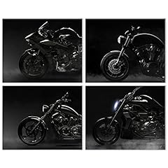 Blue River Black and White Motorcycles Wall Art Decor for sale  Delivered anywhere in Canada