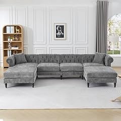 Shaped chesterfield sofa for sale  Delivered anywhere in USA 