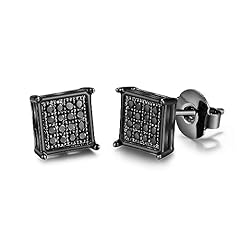 Mens square earrings for sale  Delivered anywhere in USA 