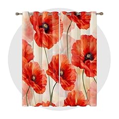 Vorhänge mohnblumen rot gebraucht kaufen  Wird an jeden Ort in Deutschland