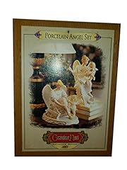 Grandeur Noel Hand-Painted 2 Piece Porcelain Angel for sale  Delivered anywhere in USA 