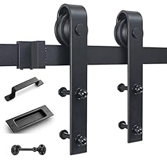 B-Line 6.6 ft Sliding Barn Door Hardware Black Antique.(Handles/Latch for sale  Delivered anywhere in Canada