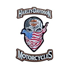 Embroidered harley skull for sale  Delivered anywhere in USA 