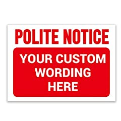 Polite custom printed for sale  Delivered anywhere in Ireland