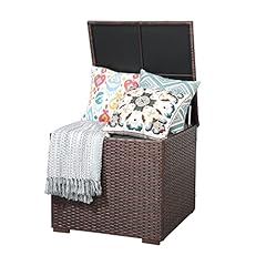 Patiorama 88 Gallon Wicker Deck Box, Indoor/Outdoor for sale  Delivered anywhere in USA 