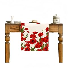 Table runner poppy for sale  Delivered anywhere in UK