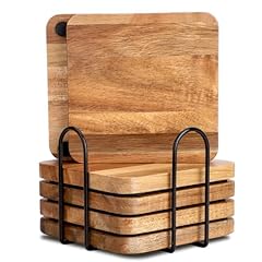 Acacia wood coasters for sale  Delivered anywhere in USA 