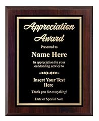 Custom plaque appreciation for sale  Delivered anywhere in USA 
