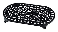 Victor Traditional Oval Trivet, Black, Cast Iron, 34.5x20.5x3, used for sale  Delivered anywhere in UK