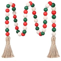 Christmas wood bead for sale  Delivered anywhere in USA 