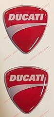 2 Adesivi Resinati Sticker 3D Ducati Corse Old Black 40 mm 