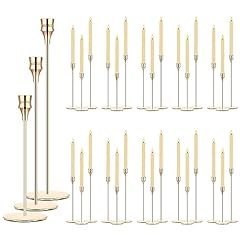Pcs gold candlestick for sale  Delivered anywhere in USA 