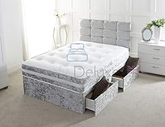 Silver crushed velvet for sale  Delivered anywhere in UK