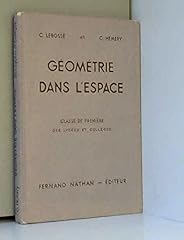 Géométrie espace. classe d'occasion  Livré partout en France