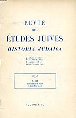 Revue etudes juives d'occasion  Livré partout en France